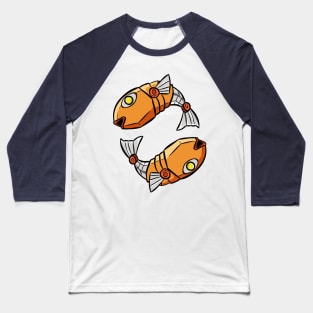 Pisces Robotic Zodiac Sign Baseball T-Shirt